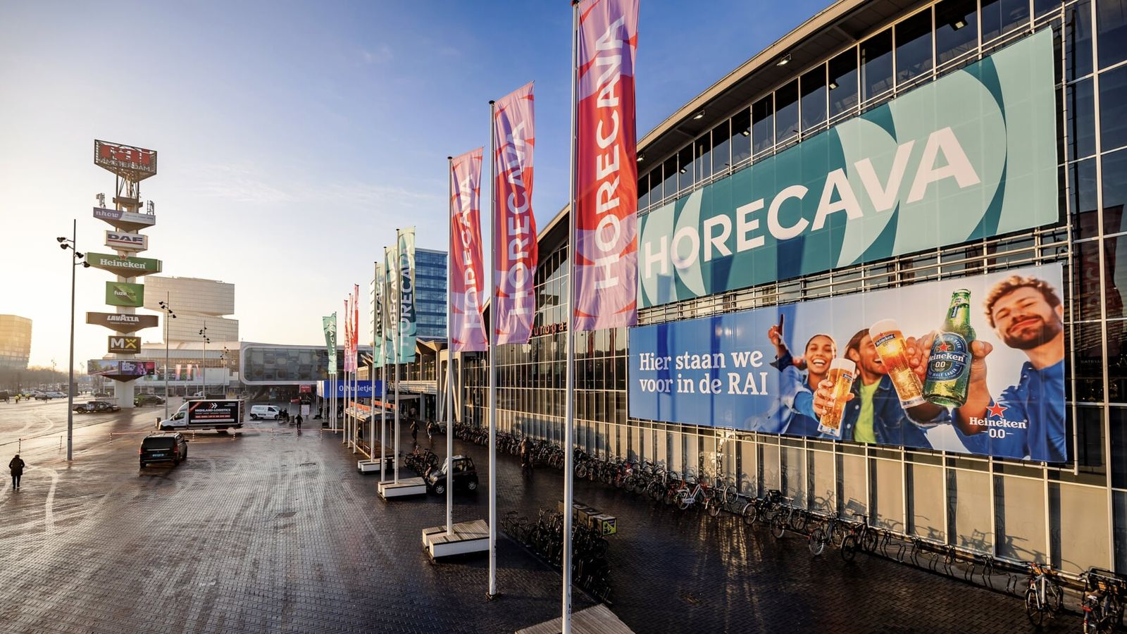 Horecava 2026 Startup Lab at RAI Amsterdam - innovation stage and booths for hospitality tech